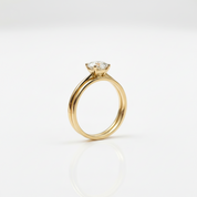18K Round Cut Diamond Option Solid Gold Engagement Ring-Black Diamonds New York