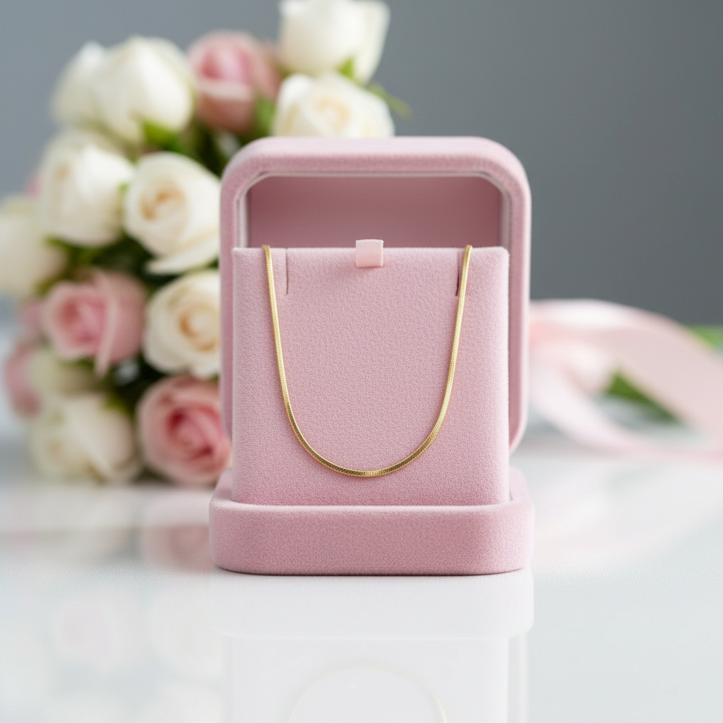 18k Solid Gold Snake Bone Chain Necklace-Black Diamonds New York