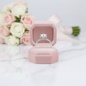 18K White Gold 1.0 Ct Round Diamond Option Engagement Ring-Black Diamonds New York