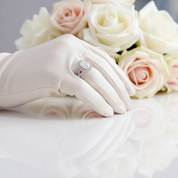 18k White Gold 1.5 Ct Oval Cut Diamond Halo Engagement Ring-Black Diamonds New York