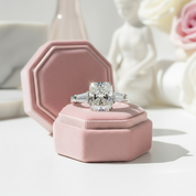 18k White Gold 3.0ct Radiant Cut Diamond Engagement Ring-Black Diamonds New York