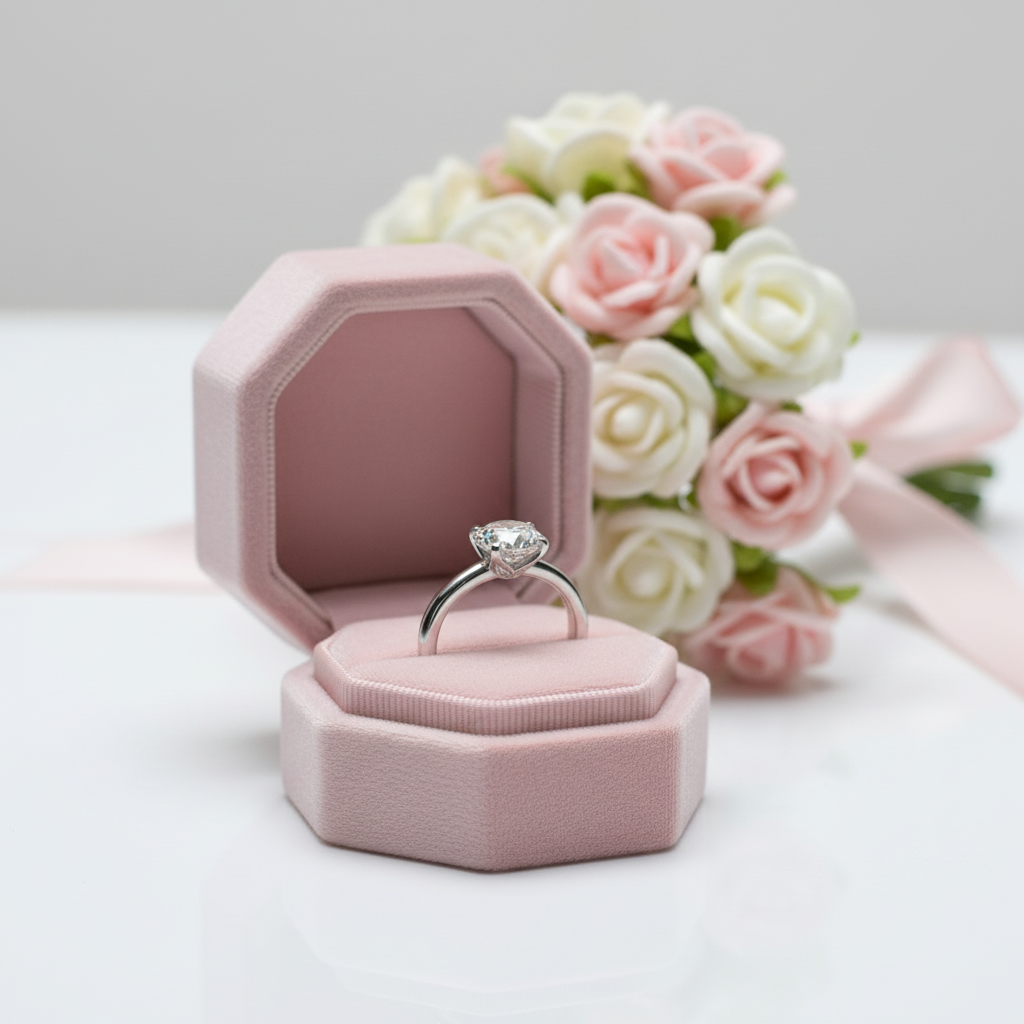 18K White Gold 5.0ct Round-Cut Sparkling Diamond Engagement Ring-Black Diamonds New York