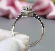 18K White Gold Pear Cut 1 Carat Diamond Water Drop Engagement Ring-Black Diamonds New York