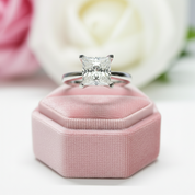 18K White Gold Princess Cut 2 Carat Diamond Engagement Ring-Black Diamonds New York