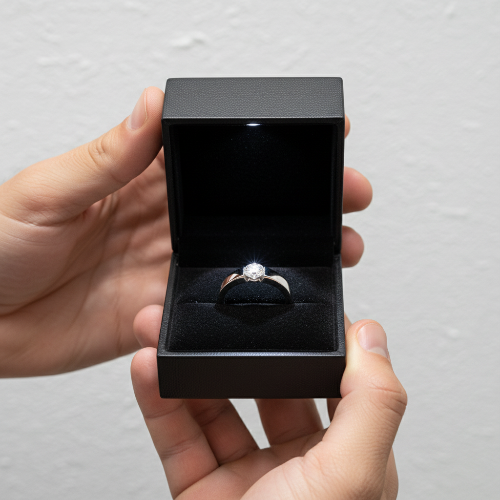 18k White Gold Round Cut 0.5 Carat 5mm Diamond Option Men's Ring-Black Diamonds New York