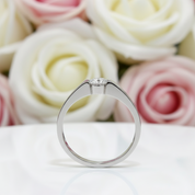 18k White Gold Round Cut 0.5 Carat 5mm Diamond Men's Ring-Black Diamonds New York