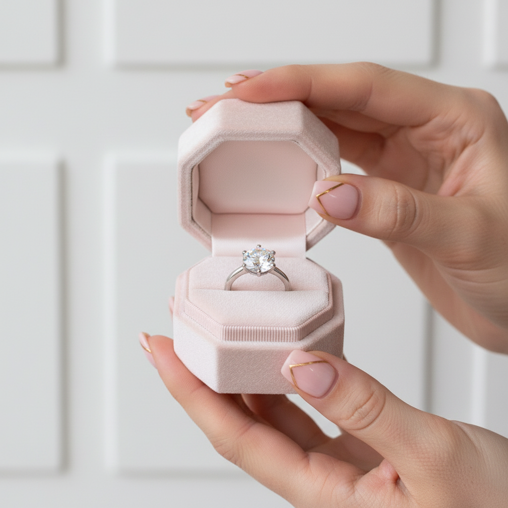 18K White Gold Round Cut 3 Carat Diamond Option Engagement Ring-Black Diamonds New York