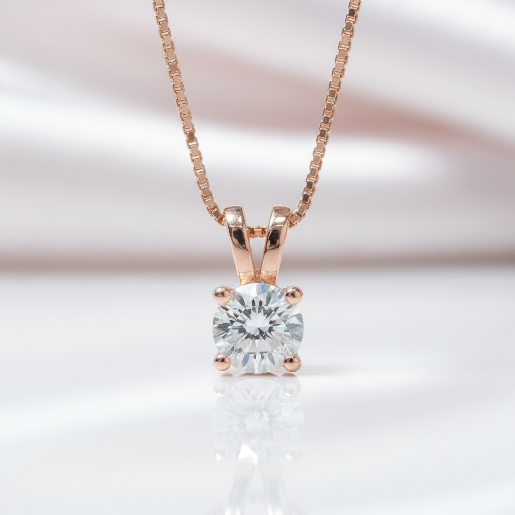 18k White Gold Round Diamond Necklace-Black Diamonds New York