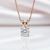 18k White Gold Round Diamond Necklace-Black Diamonds New York