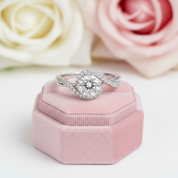 18k White Gold Twist 1.0ct VVS1 Diamond Ring-Black Diamonds New York