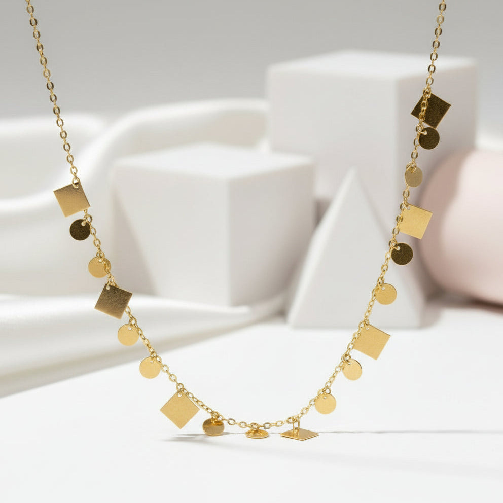 18k Yellow Gold Adjustable Necklace-Black Diamonds New York