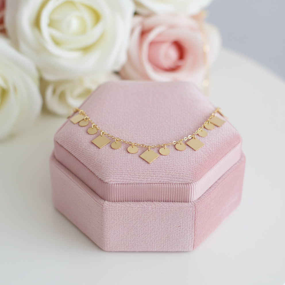 18k Yellow Gold Adjustable Necklace-Black Diamonds New York