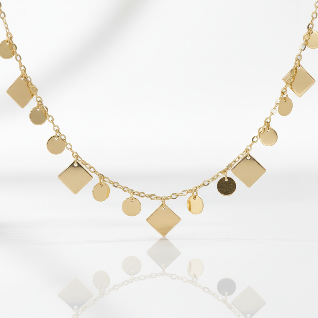 18k Yellow Gold Adjustable Necklace-Black Diamonds New York