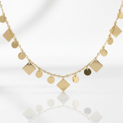 18k Yellow Gold Adjustable Necklace-Black Diamonds New York