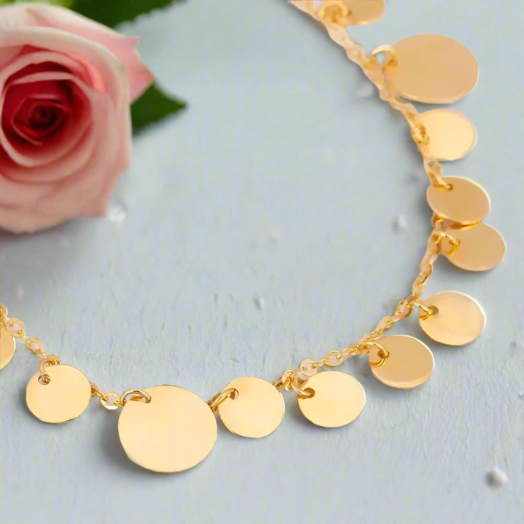 18K Yellow Gold Adjustable Pendant Necklace-Black Diamonds New York