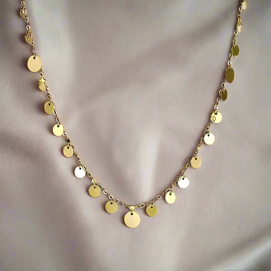 18K Yellow Gold Adjustable Pendant Necklace-Black Diamonds New York