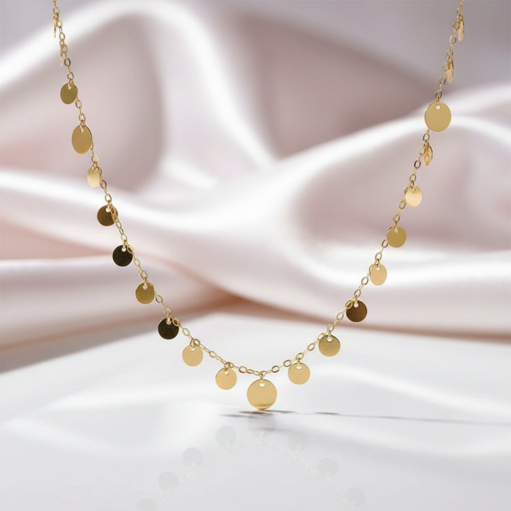 18K Yellow Gold Adjustable Pendant Necklace-Black Diamonds New York