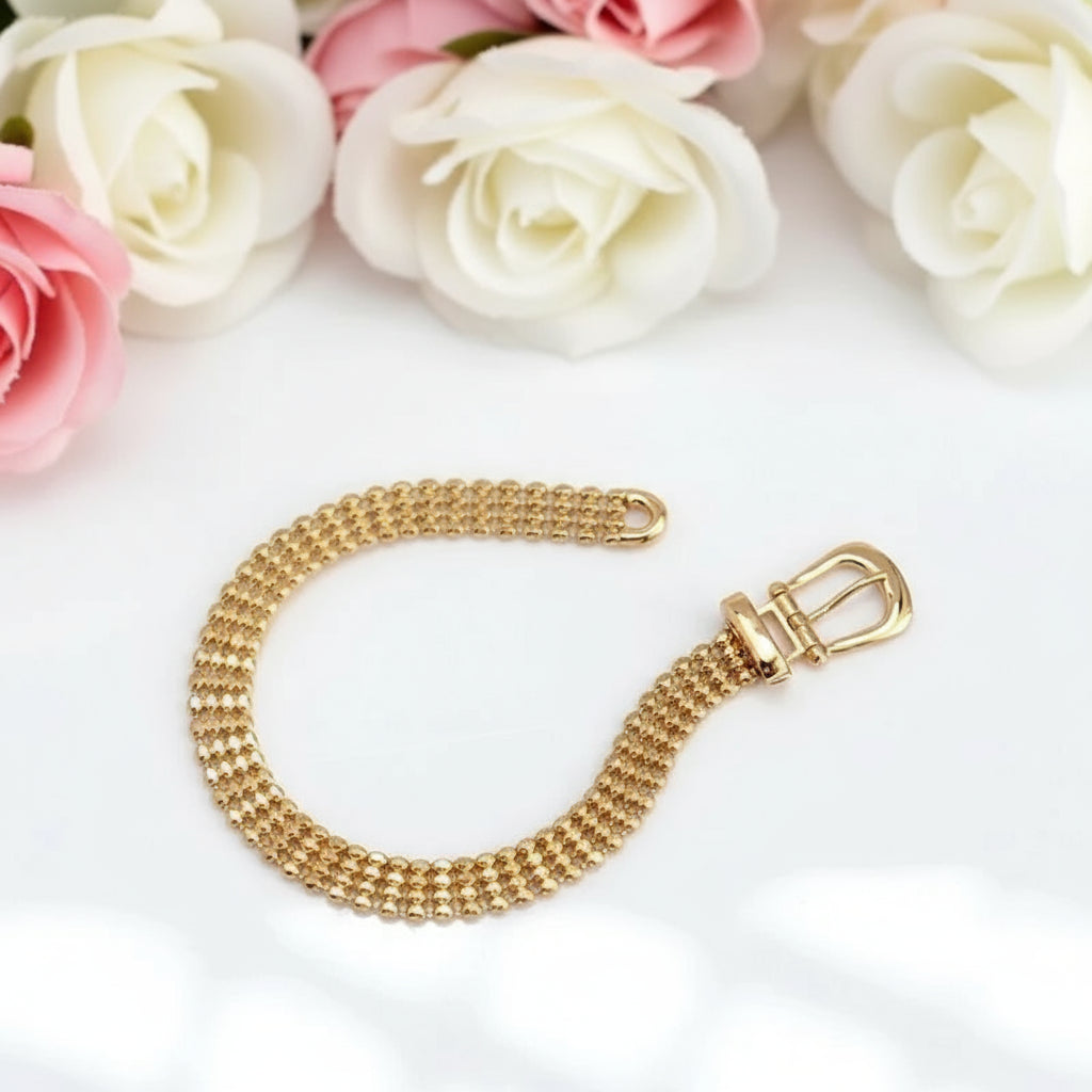 18k Yellow Gold Adjustable Retro Lace Design Ring-Black Diamonds New York