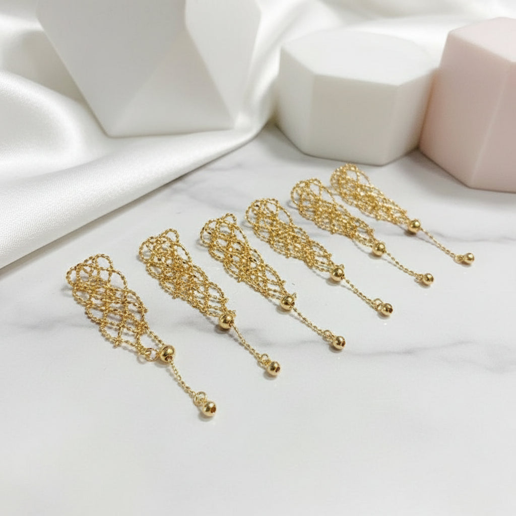 18k Yellow Gold Adjustable Retro Lace Ring-Black Diamonds New York