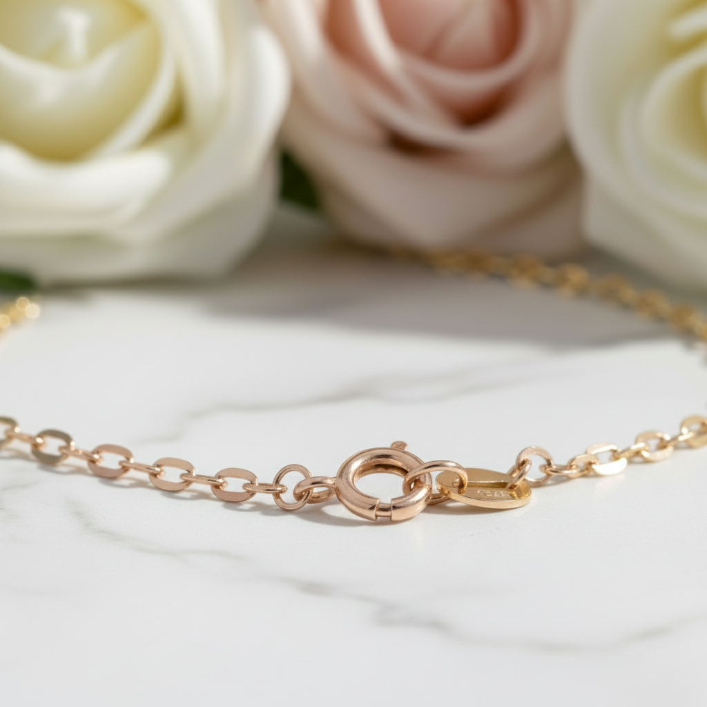 18k Yellow Gold Classic O Chain Necklace-Black Diamonds New York