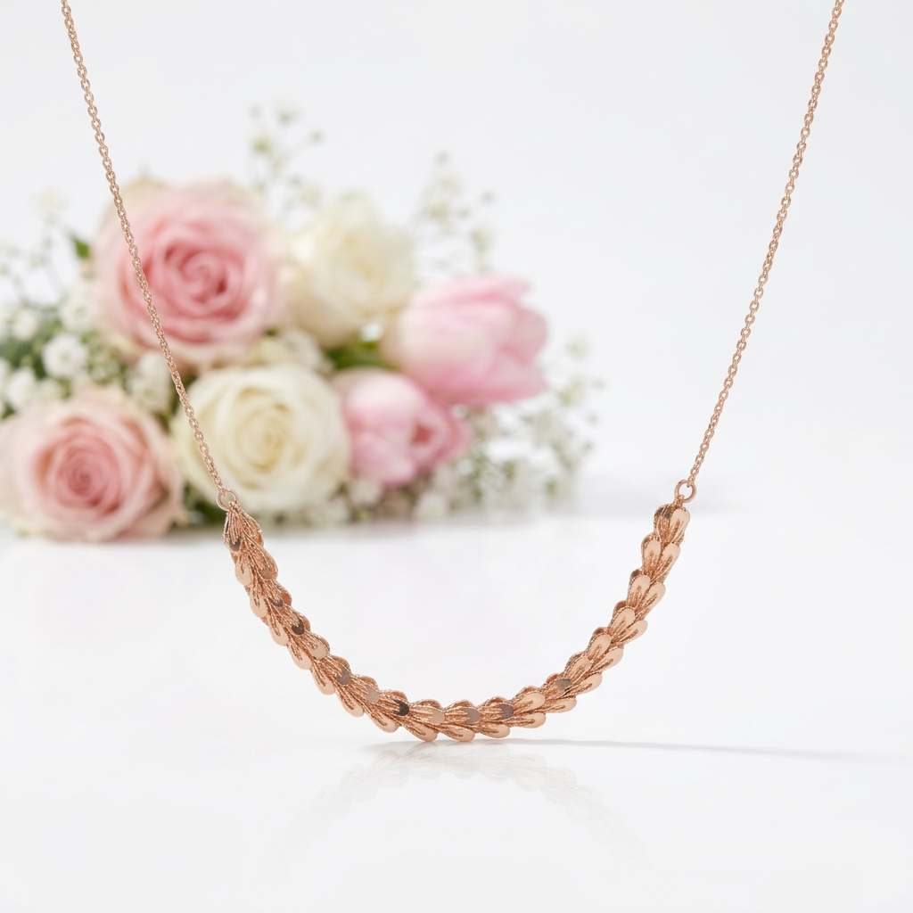 18k Yellow Gold Phoenix Tail Chain Necklace-Black Diamonds New York