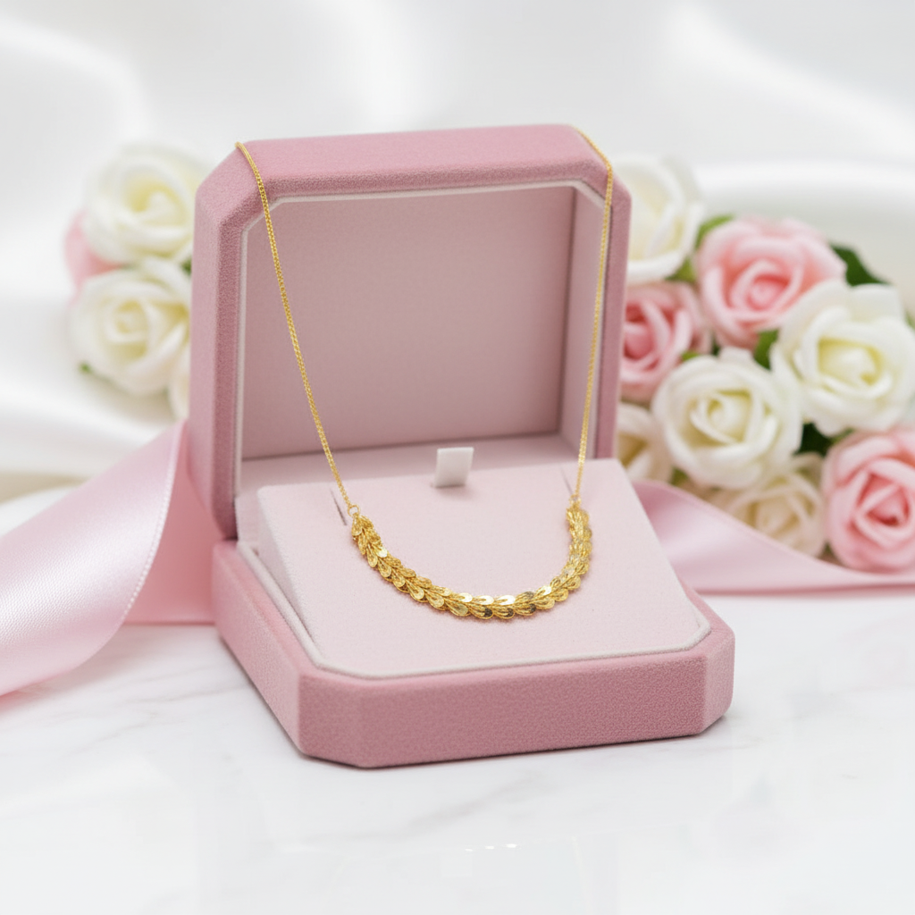18K Yellow Gold Phoenix Tail Chain Necklace-Black Diamonds New York
