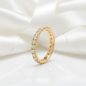 18k Yellow Gold Round Cut Diamond Wedding Band-Black Diamonds New York