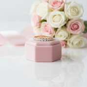 18k Yellow Gold Round Cut Diamond Wedding Band-Black Diamonds New York