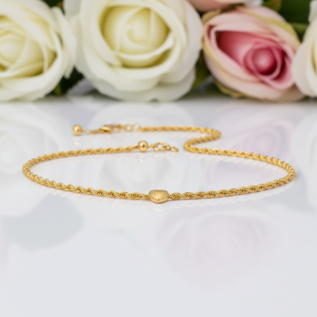 18k Yellow Gold Twisted Chain Necklace-Black Diamonds New York