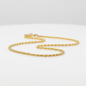 18k Yellow Gold Twisted Chain Necklace-Black Diamonds New York