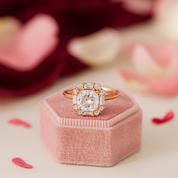 18k Cushion Cut Diamond Vintage Halo Engagement Ring-Black Diamonds New York