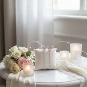 18k Gold Plum Blossom Design Tassel Earrings-Black Diamonds New York