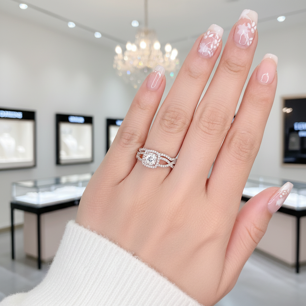 18K Rose Gold Cushion Cut 1.0 Ct Diamond Option Halo Engagement Ring-Black Diamonds New York