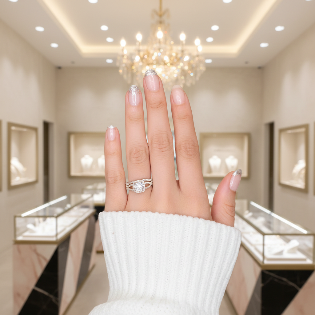 18K Rose Gold Cushion Cut 1.0 Ct Diamond Option Halo Engagement Ring-Black Diamonds New York