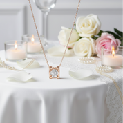 18k Rose Gold Diamond Bull Head Pendant Necklace-Black Diamonds New York