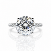 18k White Gold 4ct Diamond Option Engagement Ring-Black Diamonds New York