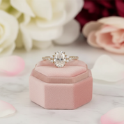 18k Yellow Gold 1.5 Ct Oval Cut Diamond Engagement Ring-Black Diamonds New York