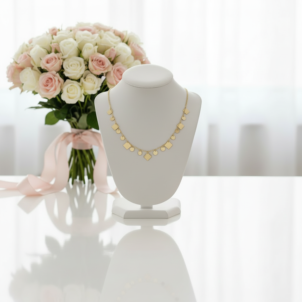 18k Yellow Gold Adjustable Necklace-Black Diamonds New York
