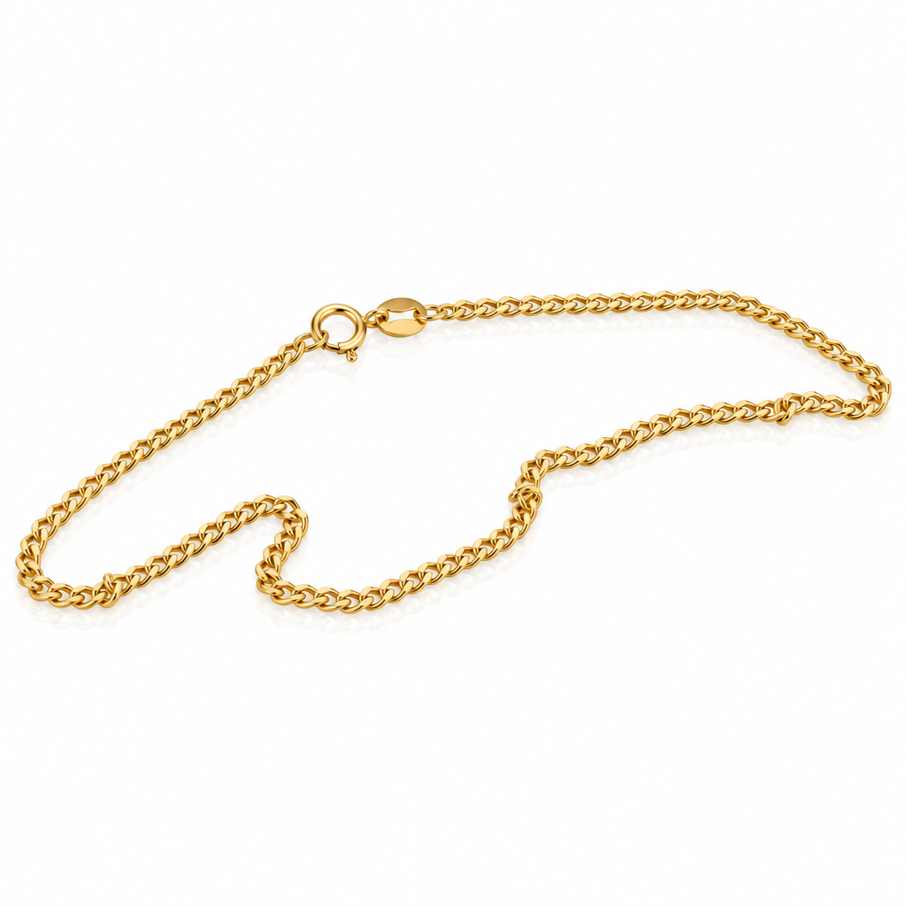 18k Yellow Gold Cuban Chain Necklace-Black Diamonds New York