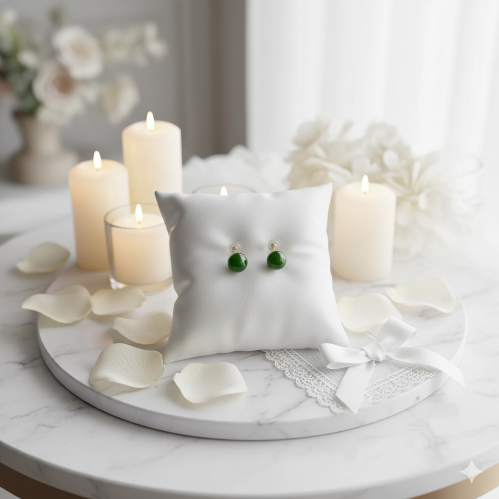 18k Yellow Gold Jasper Stud Earrings-Black Diamonds New York