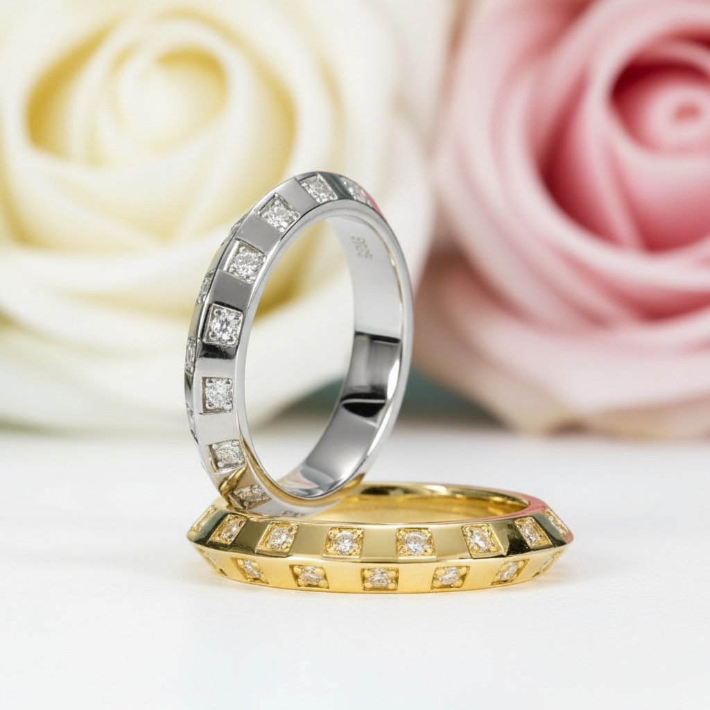 1.8mm Round Diamond Eternity Wedding Band-Black Diamonds New York