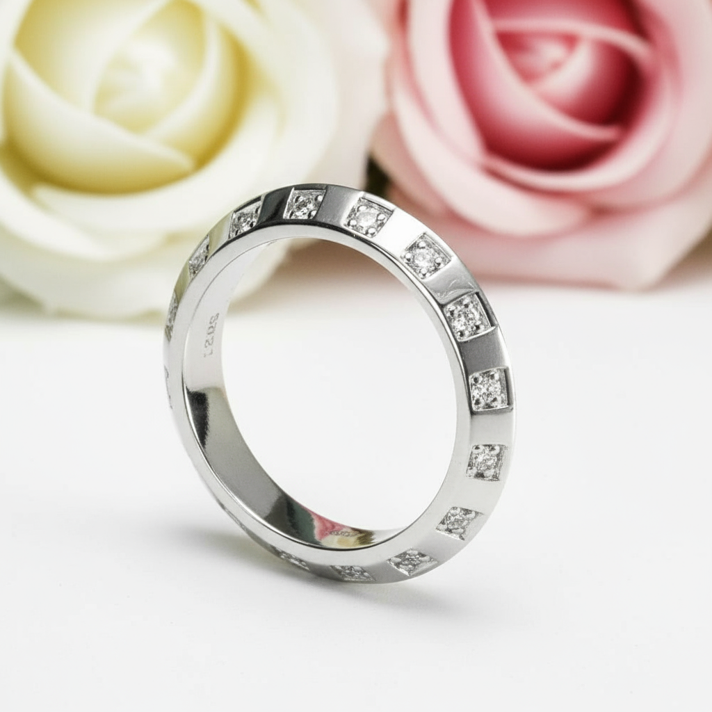 1.8mm Round Diamond Eternity Wedding Band-Black Diamonds New York