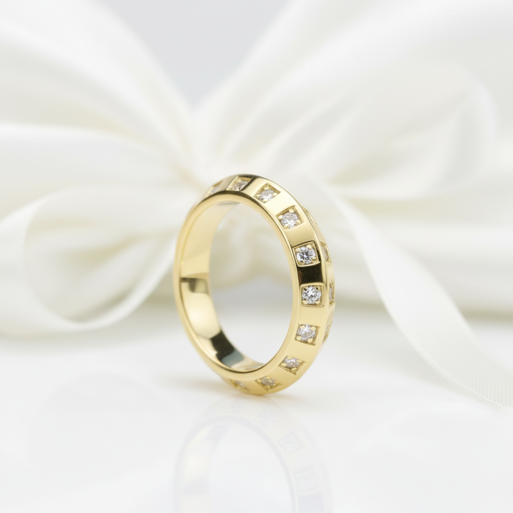 1.8mm Round Diamond Option Eternity Wedding Band-Black Diamonds New York