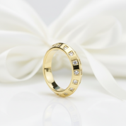 1.8mm Round Diamond Option Eternity Wedding Band-Black Diamonds New York