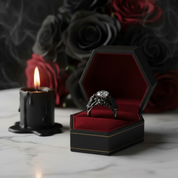 Black Crow- 1.25 Carat Diamond Option Gothic Wedding Ring-Black Diamonds New York