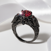 Black Crow- 1.25 Carat Diamond Option Gothic Wedding Ring-Black Diamonds New York