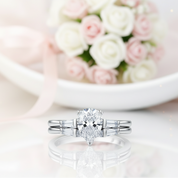 1.9Ct Pear Cut Diamond Option Ring Set-Black Diamonds New York
