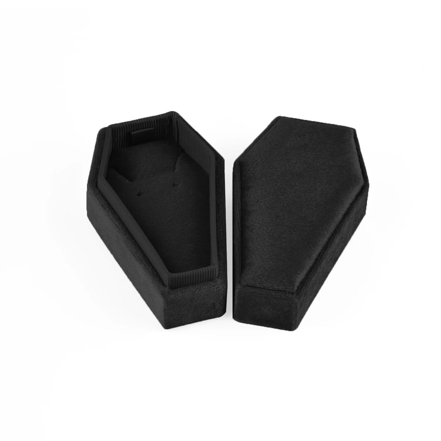 Personalized Coffin Necklace Jewelry Box-Black Diamonds New York