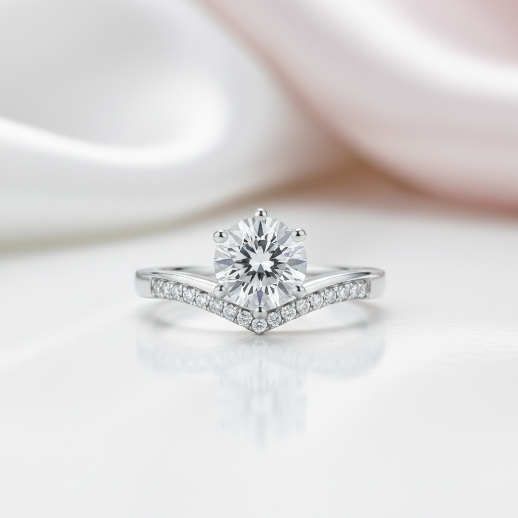 1CT Diamond Option Classic Engagement Ring-Black Diamonds New York
