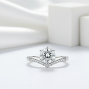 1CT Diamond Engagement Bridal Classic Ring-Black Diamonds New York